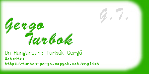 gergo turbok business card