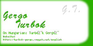 gergo turbok business card